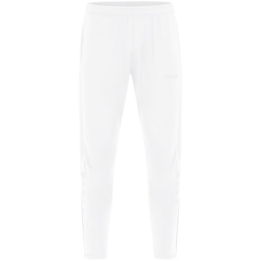 JAKO Trainingshose Power (Stretch-Knit-Polyester, Seitentaschen mit Reißverschluss) lang weiss Herren