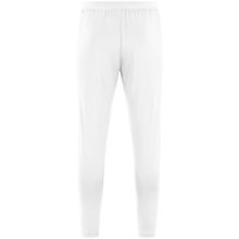 JAKO Training Pants Power (Stretch-Knit-Polyester, Side Pockets with Zip) long white Men