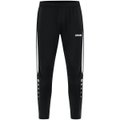 JAKO Trainingshose Power (Stretch-Knit-Polyester, Seitentaschen mit Reißverschluss) lang schwarz/weiss Herren