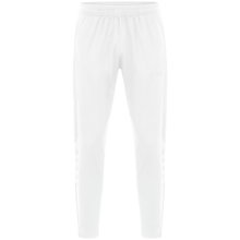 JAKO Training Pants (Polyester Pants) Power (elastic, side pockets with zipper) long white Kids