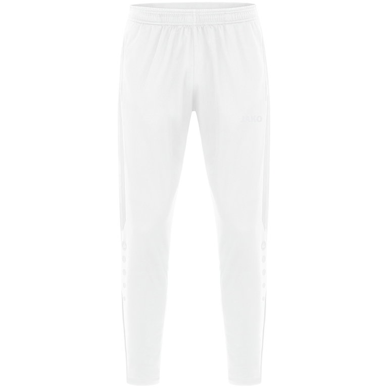 JAKO Trainingshose (Polyesterhose) Power (elastisch, Seitentaschen mit Reißverschluss) lang weiss Herren