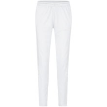JAKO Training Pants (Polyester Pants) Power (elastic, side pockets with zipper) long white Women