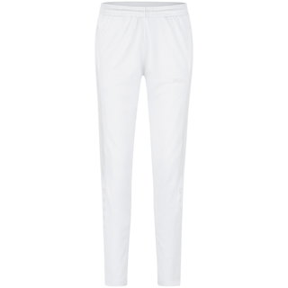 JAKO Training Pants (Polyester Pants) Power (elastic, side pockets with zipper) long white Women