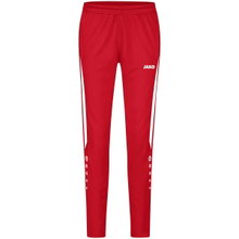 JAKO Training Pants (Polyester Pants) Power (elastic, side pockets with zipper) long red/white Women