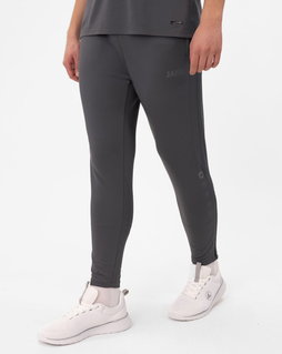 JAKO Spodnie treningowe Power (Poliester stretch-knit, kieszenie boczne z zamkiem błyskawicznym) długie antracytowe męskie