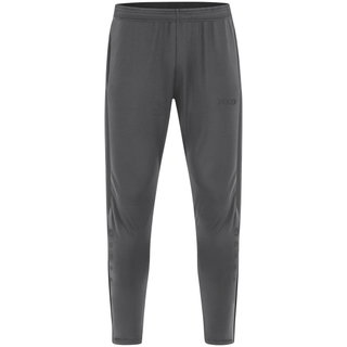 JAKO Trainingshose Power (Stretch-Knit-Polyester, Seitentaschen mit Reißverschluss) lang anthrazitgrau Kinder