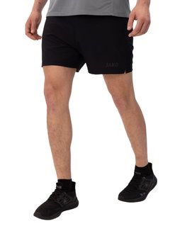 JAKO Training Trousers Power Running Short (Stretch Micro Twill) Short Black Men's