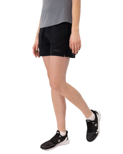 JAKO Spodenki treningowe Power Running Short (Stretch-Micro-Twill) krótkie czarne damskie