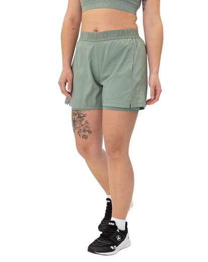 JAKO Trainingshose Short Power 2in1 (elastischer Bund) kurz mintgrün Damen