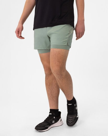 JAKO Trainingshose Short Power 2in1 (elastischer Bund) kurz mintgrün Herren