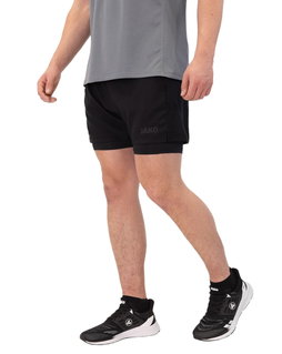 JAKO Training Shorts Short Power 2in1 (elastic waistband) short black men's