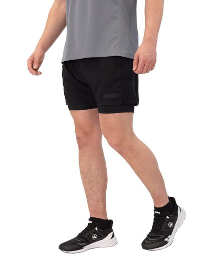 JAKO Trainingshose Short Power 2in1 (elastischer Bund) kurz schwarz Herren