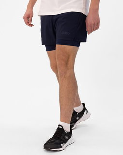 JAKO Spodenki treningowe Short Power 2w1 (elastyczny pas) krótkie granatowe męskie