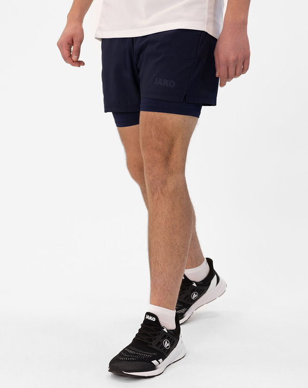 JAKO Trainingshose Short Power 2in1 (elastischer Bund) kurz marineblau Herren