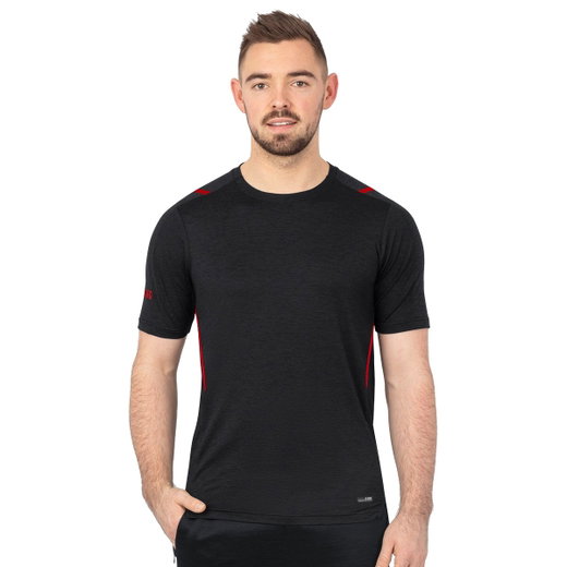 JAKO Sport-Tshirt Challenge - Polyester-Stretch-Jersey - schwarz/rot Herren
