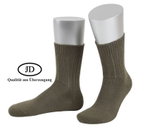 JD Arbeitssocke Bundeswehr Crew mit Plüschsohle - für Sicherheitsschuhe und Arbeitsstiefel - olivegrün- 1 Paar