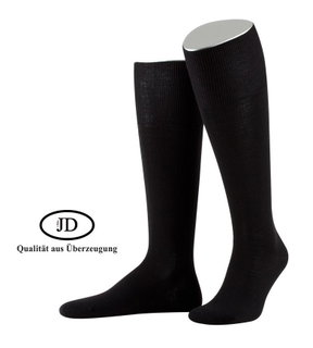 JD Kniestrümpfe Businesstrumpf (Merino-Schurwolle) - schwarz
