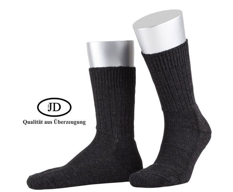 JD Outdoorsocke Wool Strong (Merinowolle) anthrazitgrau - 1 Paar