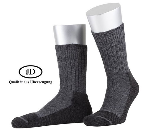 JD Outdoorsocke Wool Strong (Merinowolle) grau - 1 Paar