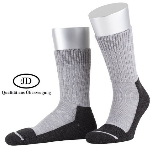 JD Outdoorsocke Wool Strong (Merinowolle) hellgrau - 1 Paar