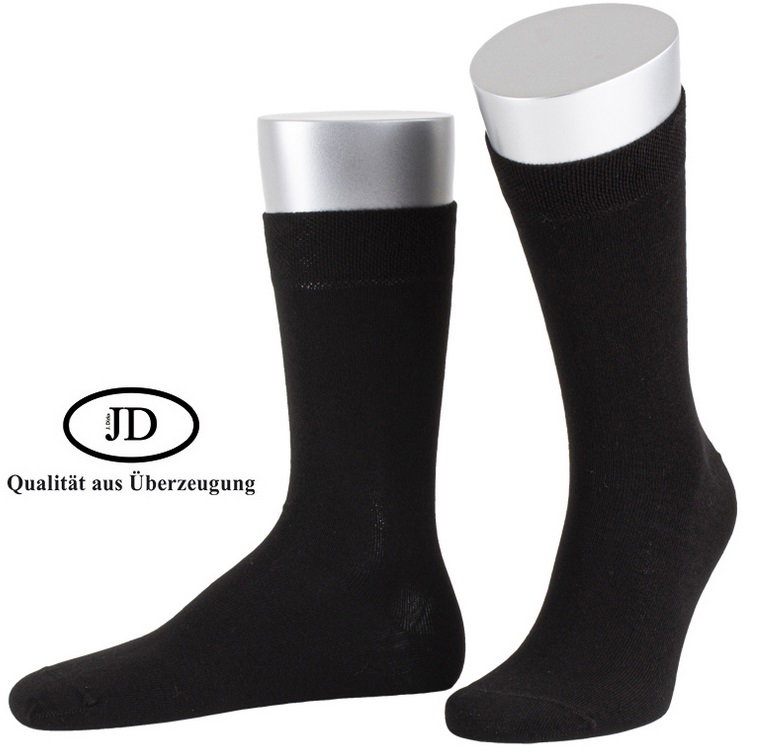 JD Tagessocke Crew Basic Line schwarz - 1 Paar
