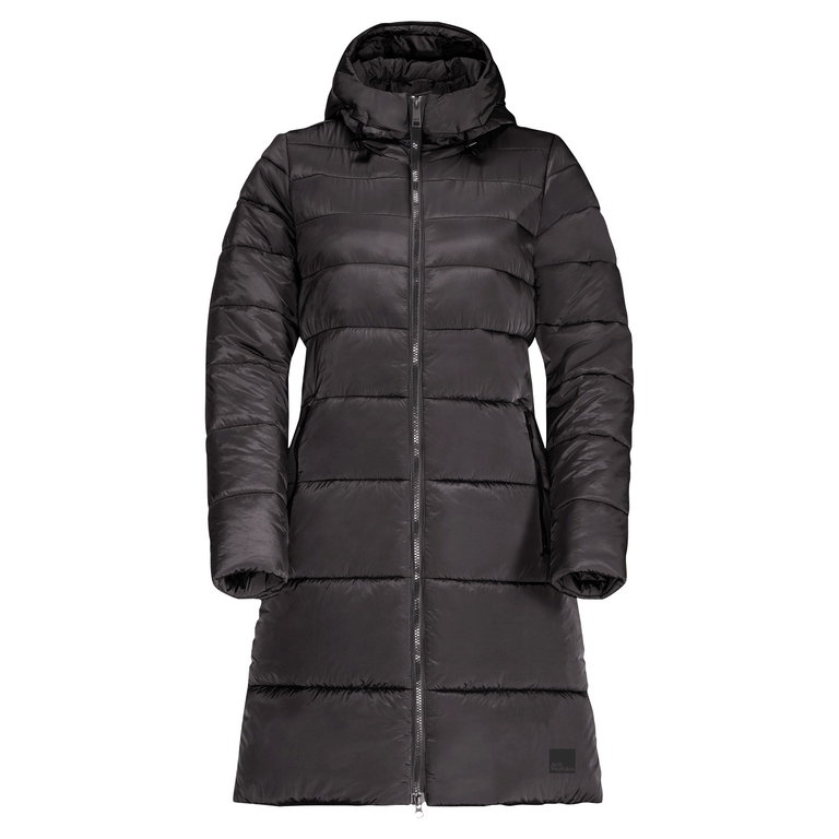 Jack Wolfskin Wintermantel Eisbach Coat (winddicht, wasserabweisend, PFC-frei) phantomgrau Damen