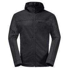 Jack Wolfskin Fleecejacke Hirschberg Hooded Fullzip schwarz Herren