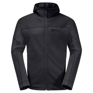 Jack Wolfskin Fleecejacke Hirschberg Hooded Fullzip schwarz Herren