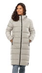 Jack Wolfskin Winter-Daunenmantel Frozen Palace Coat 2024 (winddicht, wasserabweisend) beige Damen