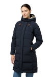 Jack Wolfskin Winter-Daunenmantel Nordlicht Coat (Fleece-Futter) navyblau Damen