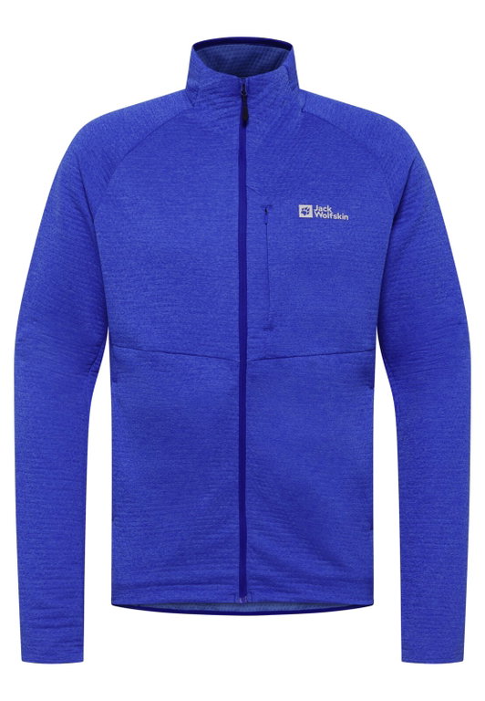 Jack Wolfskin Fleecejacke Taiga Full Zip (elastische Bünd) blau Herren