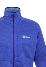 Jack Wolfskin Fleecejacke Taiga Full Zip (elastische Bünd) blau Herren