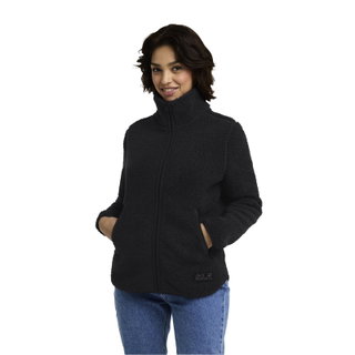Jack Wolfskin Fleecejacke High Curl (warm, atmungsaktiv) schwarz Damen