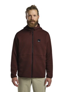 Jack Wolfskin Mogari Hooded Full Zip Fleece Jacket (breathable, recycled polyester) brown men's