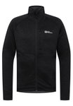 Jack Wolfskin Fleecejacke Taiga Full Zip (elastische Bünd) schwarz Herren