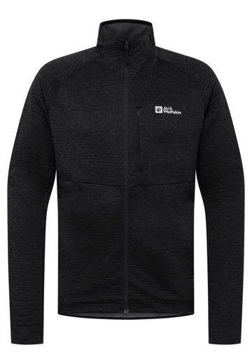 Jack Wolfskin Fleecejacke Taiga Full Zip (elastische Bünd) schwarz Herren