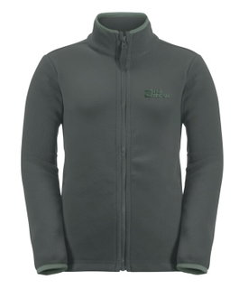 Jack Wolfskin Fleecejacke Taunus (schnelltrocknend, atmungsaktiv) dunkelgrün Kinder