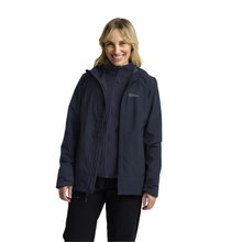 Jack Wolfskin Ganzjahresjacke Moonrise 3in1 2025 (wasser- winddicht, mit Fleece-Innenjacke) nachtblau/skyblau Damen