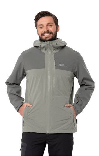 Jack Wolfskin Wander-Funktionsjacke Go Hike (wind-/wasserdicht) mistygrün Herren