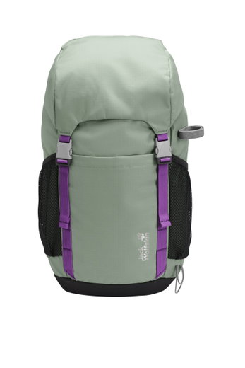 Jack Wolfskin Kinder-Wanderrucksack Explorer (bequemes Tragesystem, für Kinder ab 6 Jahren) salbeigrün 20 Liter