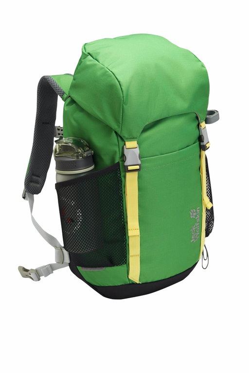 Jack Wolfskin Kinder-Wanderrucksack Explorer (bequemes Tragesystem, für Kinder ab 6 Jahren) grün 20 Liter