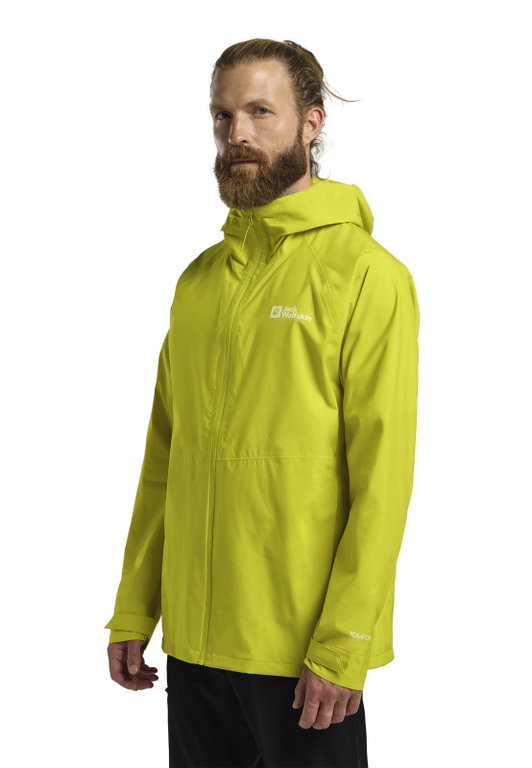 Jack Wolfskin Regenjacke Prelight 2.5 Lagen LT (leicht, wasserdicht, atmungsaktiv) gelb Herren