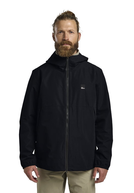 Jack Wolfskin Regenjacke Terraview 2-Lagen (wasserdicht, atmungsaktiv, elastische Bünd) 2025 navyblau Herren