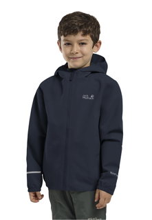 Jack Wolfskin Regenjacke Flaze (winddicht, wasserdicht, atmungsaktiv) nachtblau Kinder
