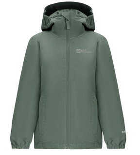 Jack Wolfskin Regenjacke Flaze Texapore (winddicht, wasserdicht und leicht) hedgegrün Kinder