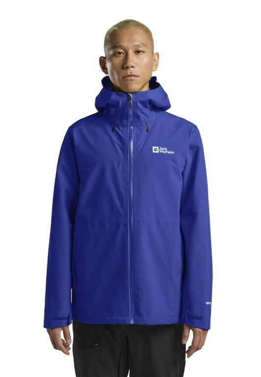 Jack Wolfskin Wanderjacke-/Regenjacke Highest Peak 3-Lagen (wasserdicht, winddicht, atmungsaktiv) vibrant blau Herren