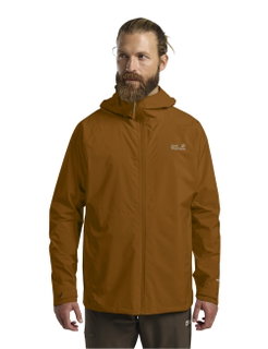 Jack Wolfskin Regenjacke Prelight 2.5 Lagen LT (leicht, wasserdicht, atmungsaktiv) braun Herren