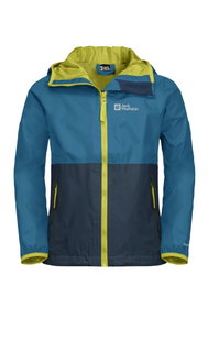 Jack Wolfskin Regenjacke Rainy Days (atmungsaktiv, winddicht, wasserdicht) everestblau Kinder