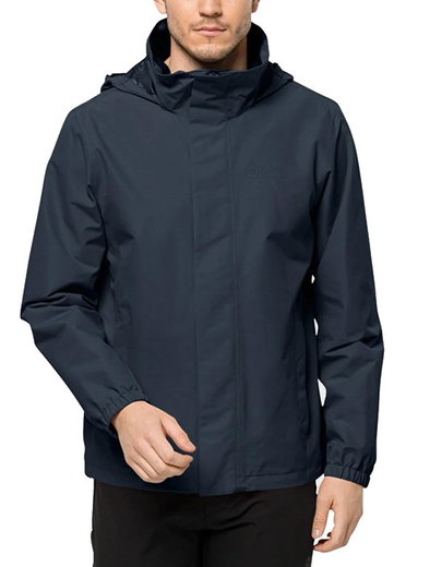 Jack Wolfskin Regenjacke Stormy Point 2-Lagen (Wetterschutzjacke, wasser-/ winddicht, atmungsaktiv) nachtblau Herren