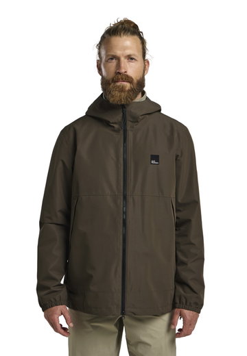Jack Wolfskin Regenjacke Terraview 2-Lagen (wasserdicht, atmungsaktiv, elastische Bünd) 2025 braun Herren
